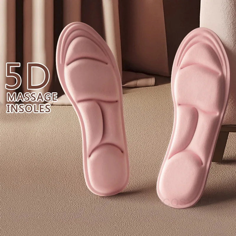 5D-Massage-Memory-Foam-Einlegesohlen für Schuhe, atmungsaktive Polstersohle, Sport-Laufeinlegesohlen für Füße, orthopädische Einlegesohlen