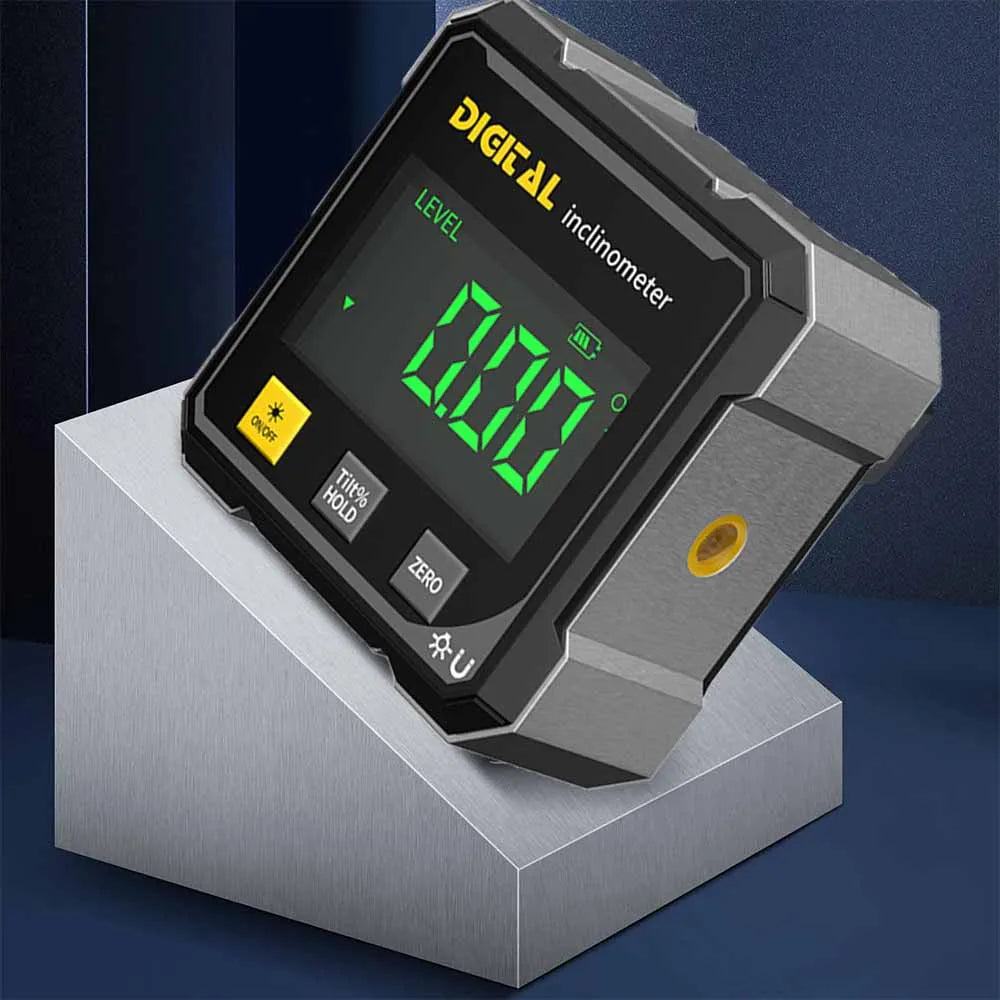 Household Double Sided Laser Inclinometer Multifunctional Four Sided Magnetic Absorption Angle Level Small Slope Measuring Tools - Shoppiline