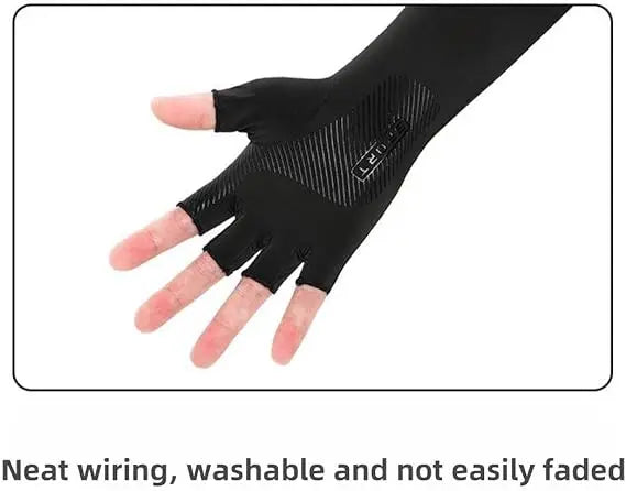 Summer Anti-UV Cooling ‌Ice Silk Arm Sleeves Breathable Stretchy Cover UV Protection Sun Sleeves for Cycling Running Sports