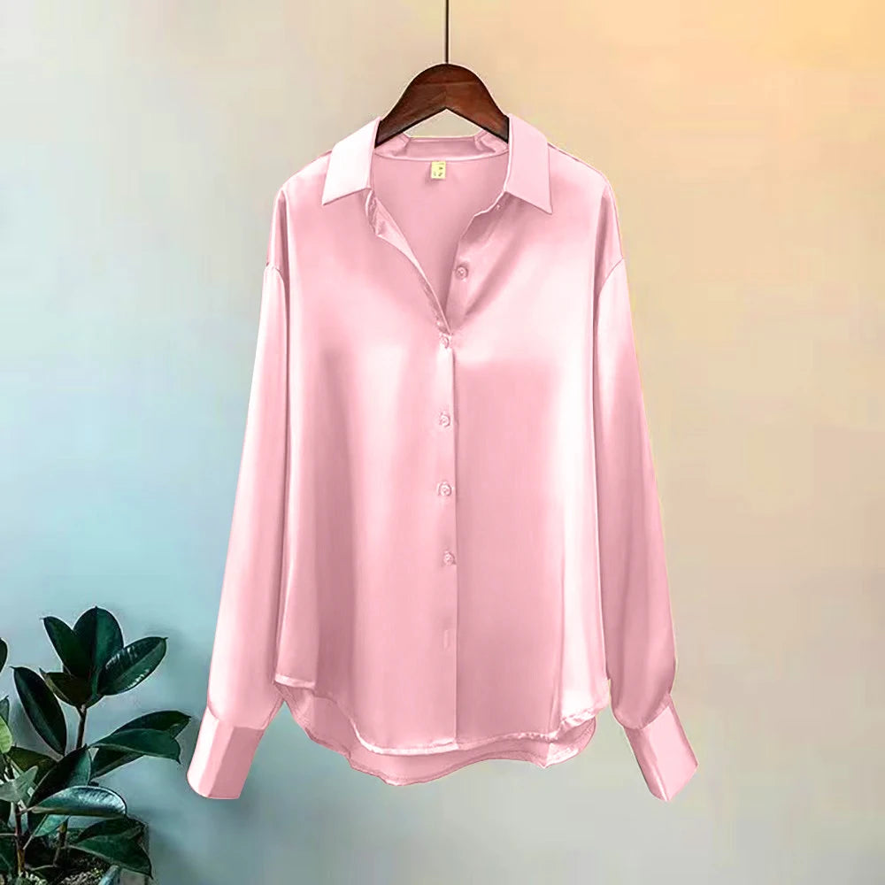 2025 Printemps Chemises et Blouses Nouveaux Cardigans Pullover Femme Haut Tricoté Coréen Manches Longues Revers Bouton Élégance Doux Manteaux Décontractés