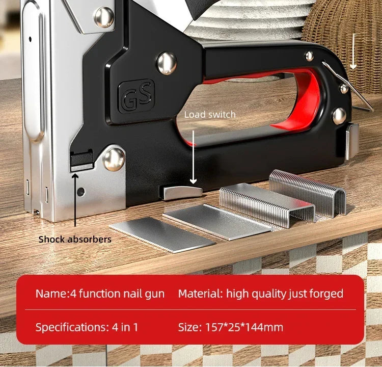 Manual Nailing Gun Light duty Home Use Code Nailing Gun Air Nail Woodworking Special Direct Staple Book Carpentry Tools U/T/N - Shoppiline