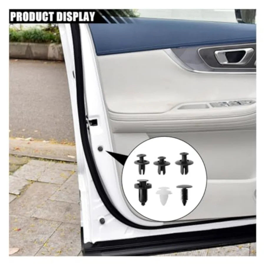 100PCS Plastic Car Body Trim Clips Universal Car Bumper Clips Rivets Fasteners Push Retainer Kit Auto Push Pin Rivets Set with