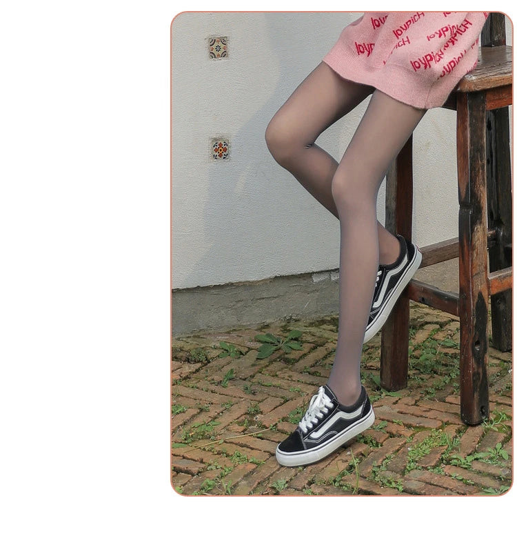 Collants Thermiques Femme Doublés Polaire Collants Hiver Chauds Sexys Collants Opaques Translucides Amincissants Épais Collants Élastiques en Velours Fins