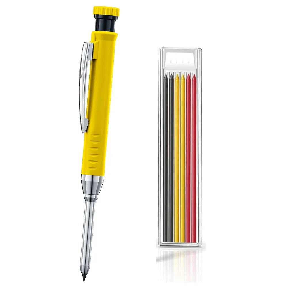 Woodworking Mechanical Pencil Set, Deep Hole Marking and Drawing, 2.8mm Reliable and Durable Lead, for Carpenters Engineering