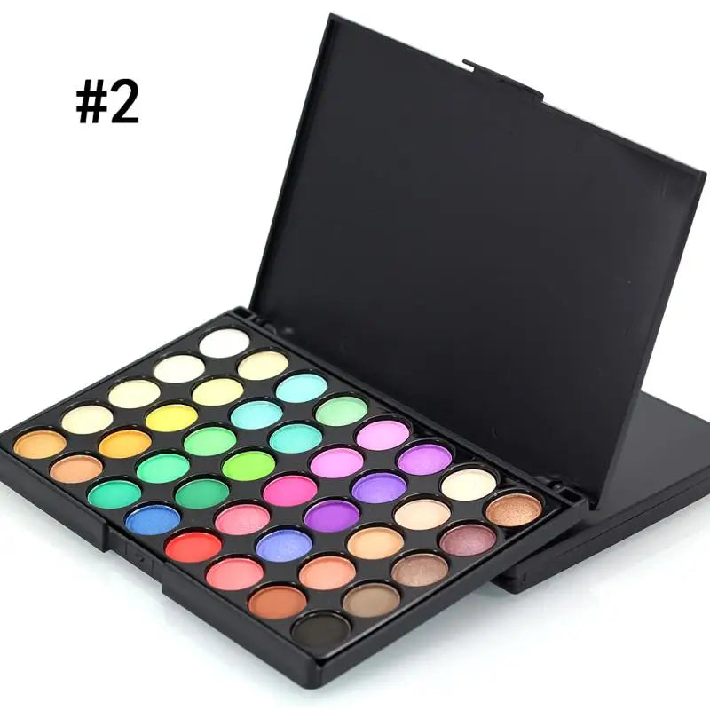 Palette de fards à paupières pailletés 40/74/78 couleurs Mat Imperméable Longue Tenue Poudre Compacte Trousse de Maquillage Outils de Maquillage pour Femmes