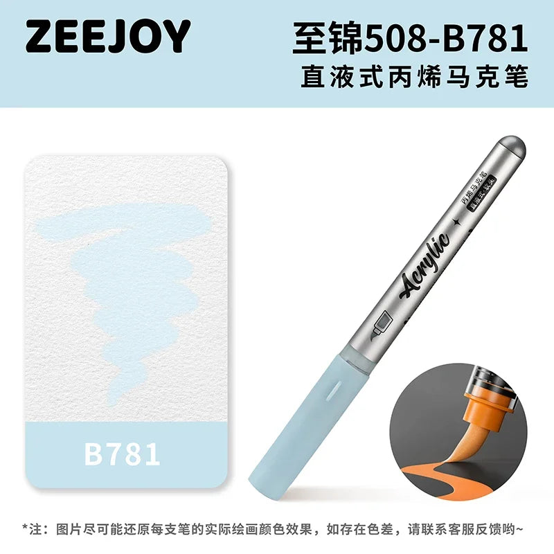 ZEEJOY 120/12/1 Colors Direct Liquid Acrylic Marker Pens Waterproof Pen Soft Brush Nib for Manga School Art Supplies Stationery