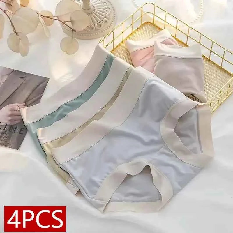 4Pcs/Set Women's Panties Modal Underwear Female Comfortable Seamless Sexy Lingerie Intimates Underpants Briefs Girls Solid M-XL