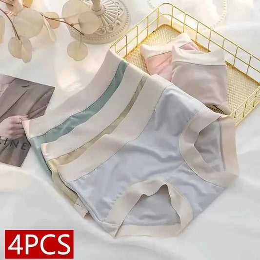 4Pcs/Set Women's Panties Modal Underwear Female Comfortable Seamless Sexy Lingerie Intimates Underpants Briefs Girls Solid M-XL