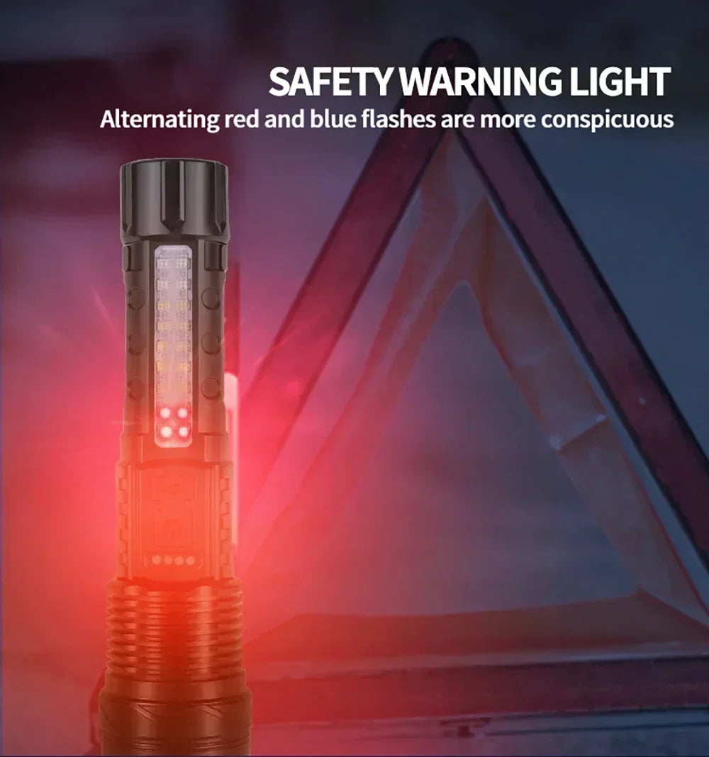 5 LED High Power Led Flashlights Rechargeable Camping Torch 5 Lighting Modes For Outdoor Camping Adventure Lamp with Side Light