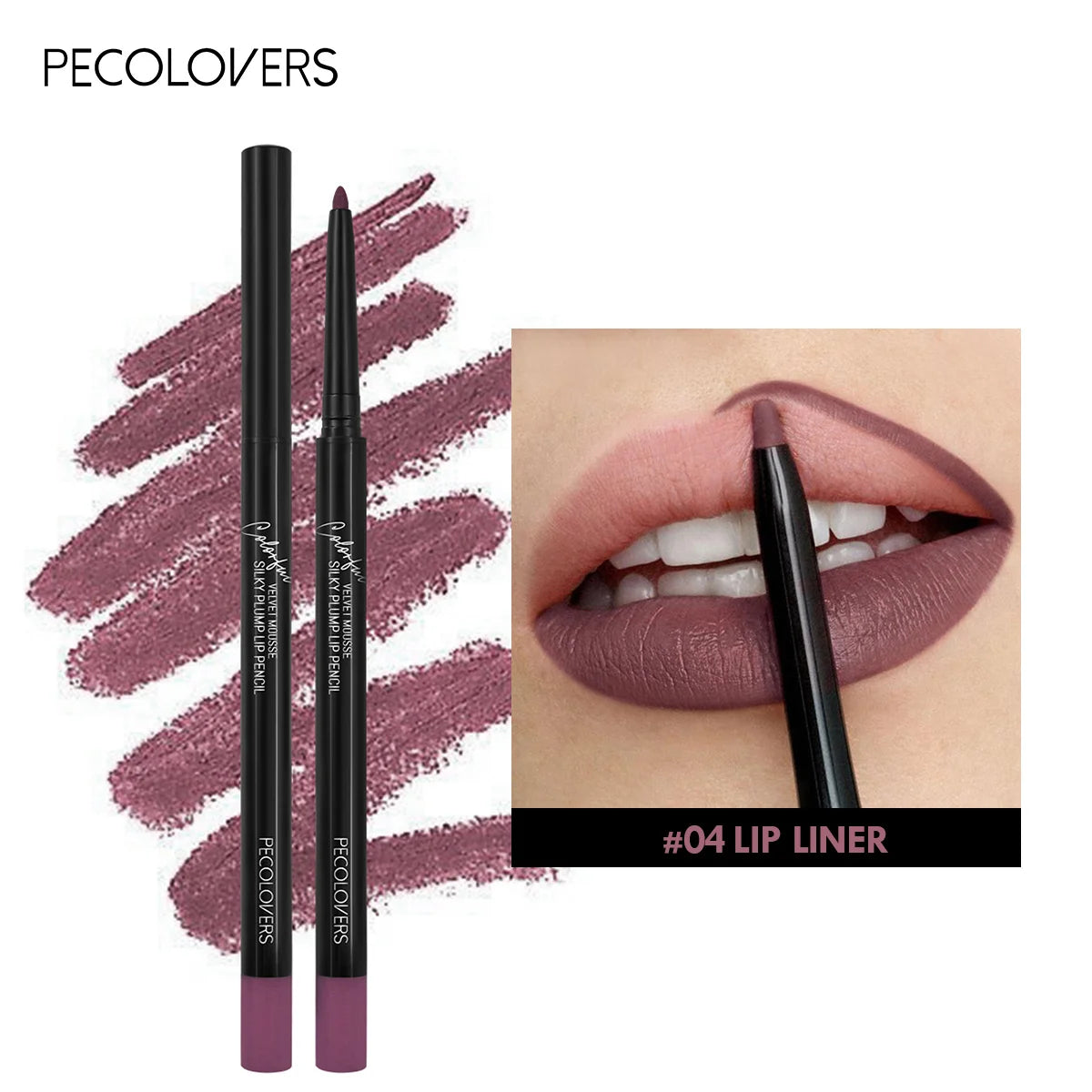 Wasserfester Matter Lipliner-Stift Rot Kontur Lippenstift Langanhaltend Antihaftend Feuchtigkeitsspendendes Lippen-Make-up 12 Farben