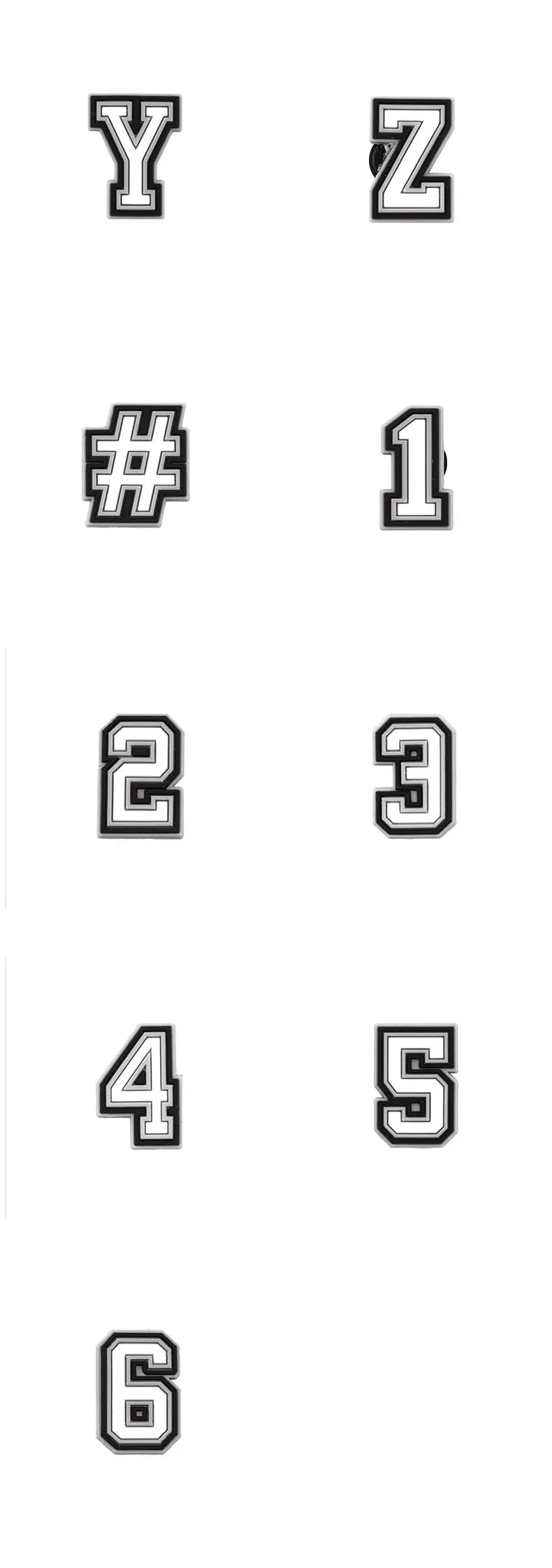 Letter Shoes Charms for Clog Sandals Shoe Decoration 0-9# Number Alphabet ABC-Z Characters DIY Shoes Pins for Boy Girl Men Women