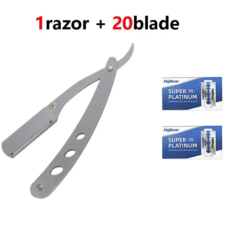 Barber Razor Edge Stainless Steel Shaver Men Professional Manual Shaver StraightFolding Shaving Shave With Blade