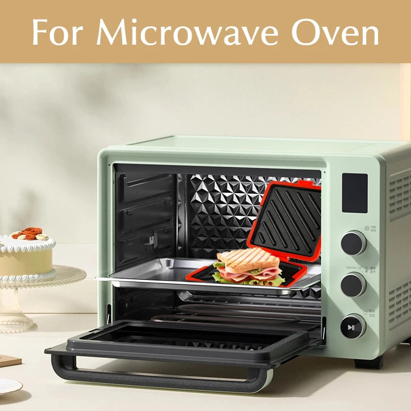 1pc Food Grade Silicone Easy-to-Use Microwave Sandwich Maker with Adjustable Silicone Straps Quick, Even Cooking for Crispy Toas - Shoppiline