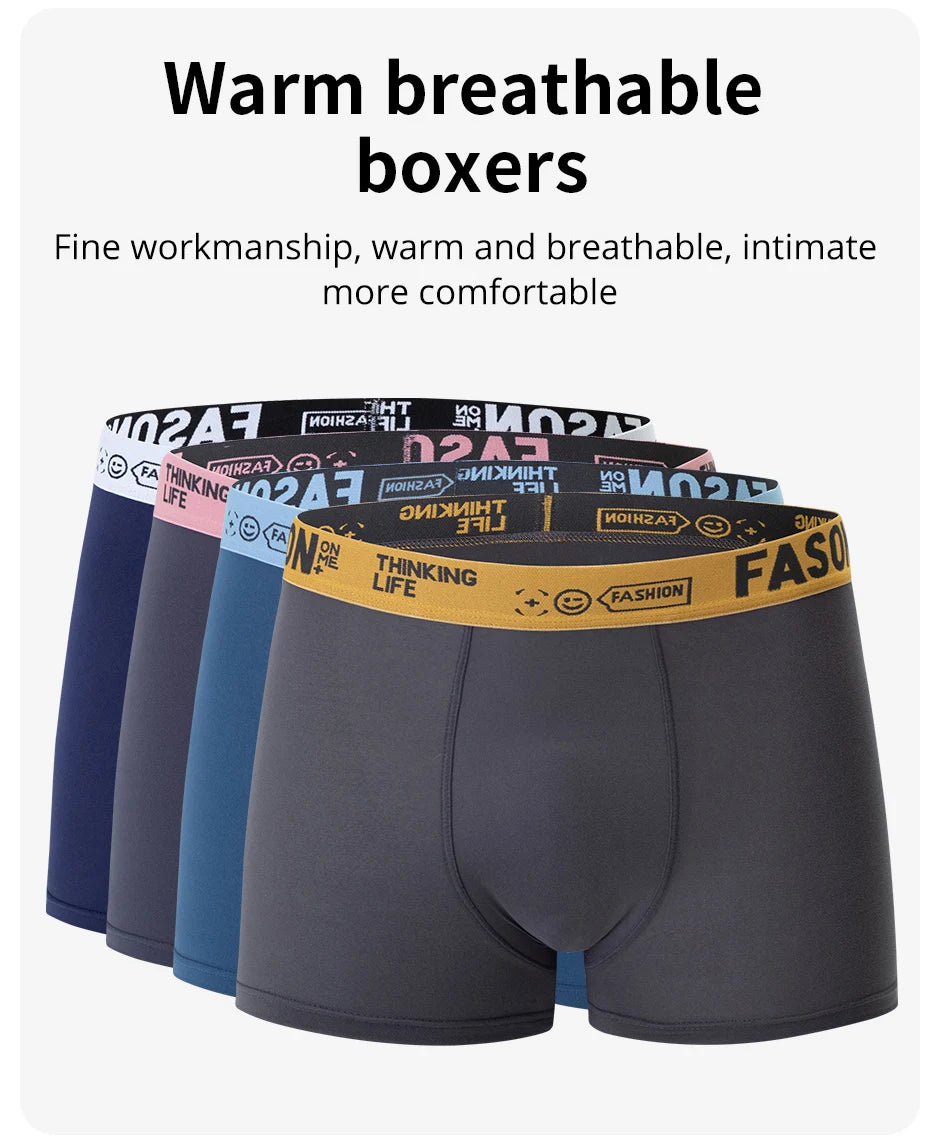 Ensemble de 4/10 boxers pour hommes, décontractés et à la mode, shorts de sport élastiques pour jeunes grandes tailles et cyclistes.