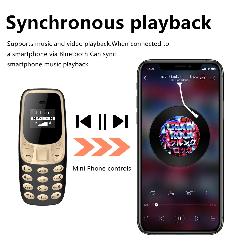 SERVO Small Mobile Phone Bluetooth Dialer Magic voice Low Radiation Telephone Call Recording 2/3 SIM GSM Unlocked Mini Cellphone - Shoppiline