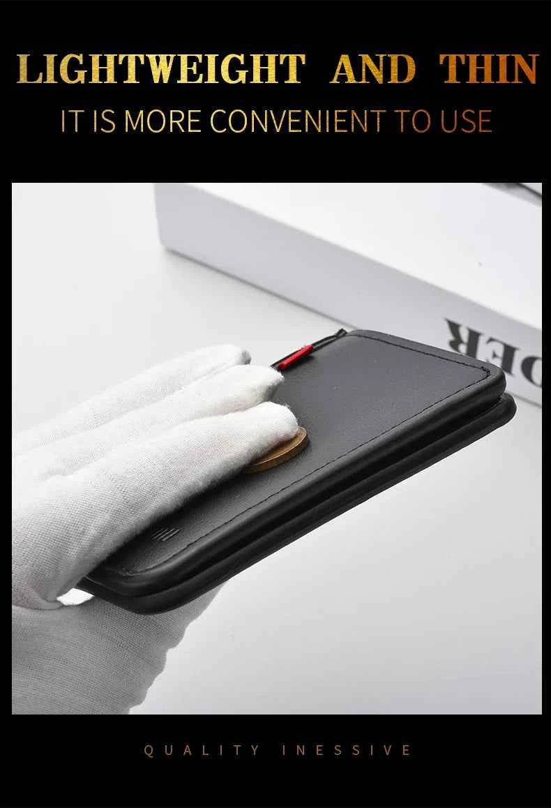 1Pc New Ultra-thin Mini Soft PU Leather Credit Card Wallet Holder Short Vertical High Quality Men's Wallet