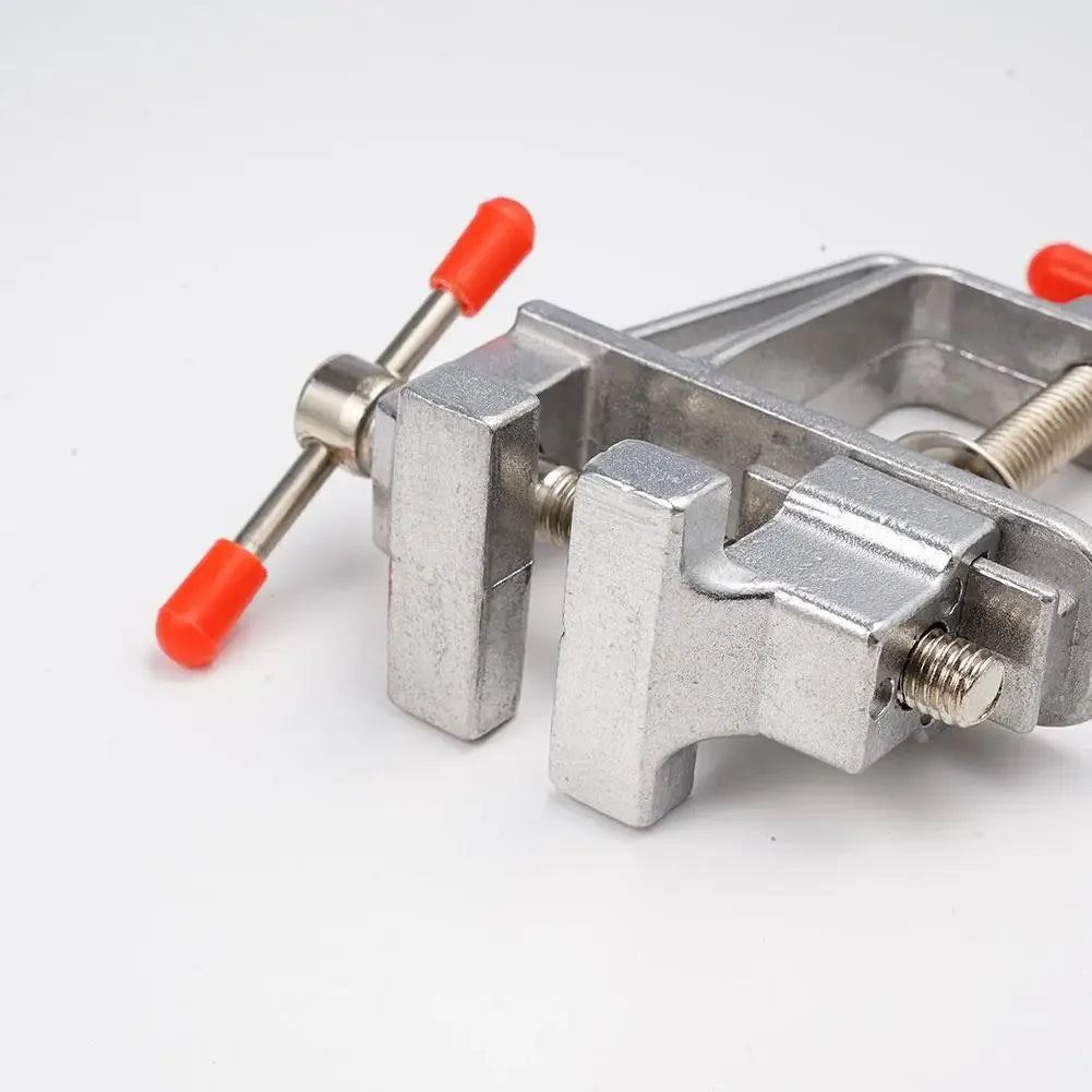 1pc Mini Workbench Vise with 3.5" Aluminum Jaw - Multi-Functional Precision Clamp for Jewelry, Woodworking & DIY Projects