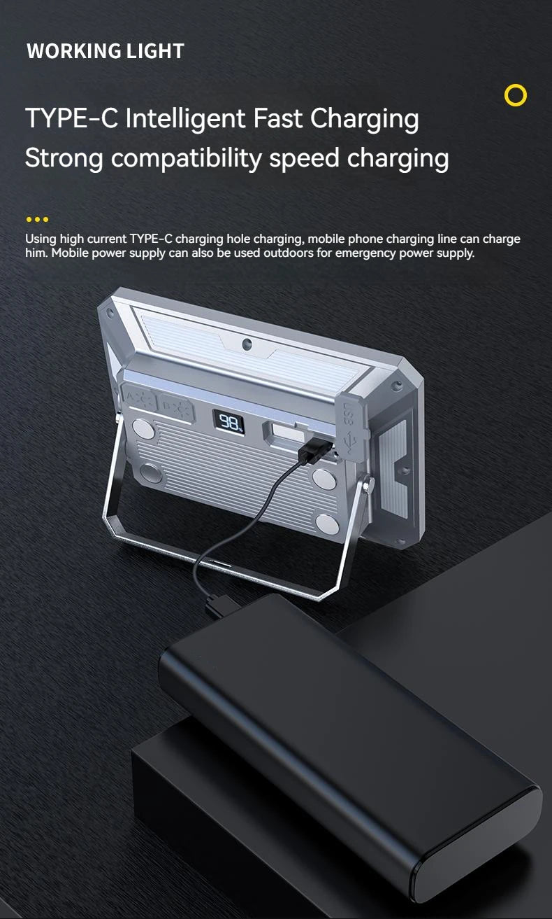 Portable LED Camping Tent Light Rechargeable Searchlight High Power Outdoor Emergency Lighting Waterproof Hanging Night Lamp - Shoppiline