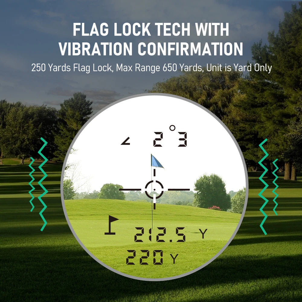 REVASRI 600M/Yard Golf Laser Rangefinder with Slope Compensation Flagpole Lock Vibration USB-C Rechargeable for Golfing - Shoppiline