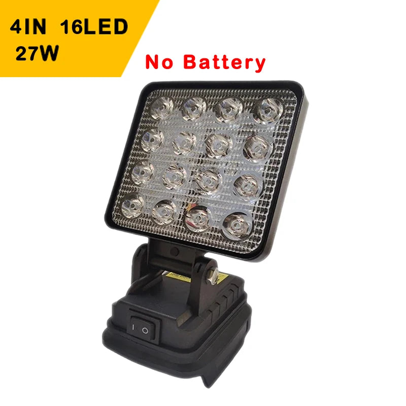 8Inch Led Light Portable Spotlights Cordless Outdoor Work Fishing Handheld Emergency Tool Light Fit Makita 18V Battery