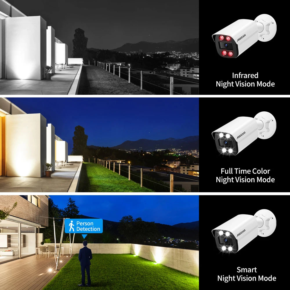 New 4K 8MP IP Camera Audio Outdoor POE H.265 Onvif Metal Bullet Home Color Night Vision Surveillance Camera - Shoppiline