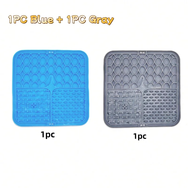 Pet Lick Silicone Mat Dogs Pet Slow Food Plate for Dog Bathing Distraction Silicone Dog Sucker Food Training Dog Feeder Supplies
