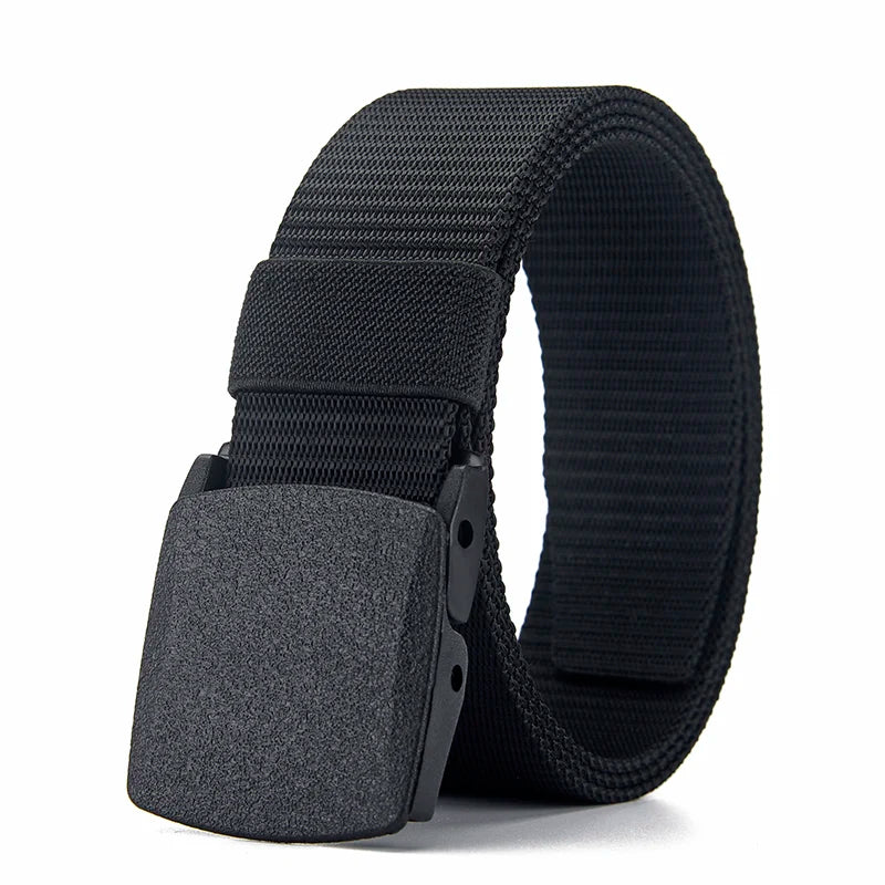 Men's Nylon Braided Belt, Non-Metallic Automatic Buckle, Daily Commute, Outdoor Mountaineering Training Belt