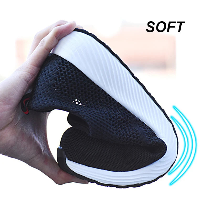 Breathable Safety Shoes Man Steel Toe Anti-Puncture Reinforced Sole Men's Work Shoes Lightweight Slip Resistant Safety Sneaker - Shoppiline
