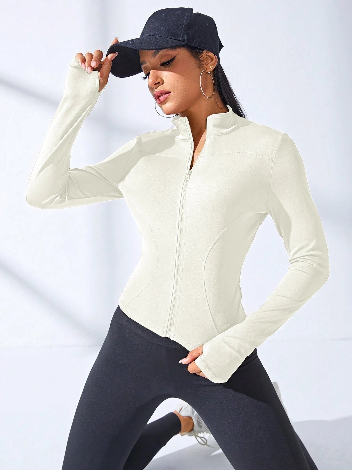 Manteau de yoga 2024, veste de sport courte pour femmes, vêtements de fitness amincissants et sculptants, veste de yoga zippée