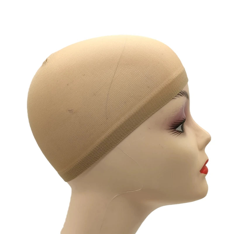 2 bonnets perruque en filet pour tissage de cheveux, de couleur noire/marron/chair/beige, extensibles, taille unique, pour la fabrication de perruques