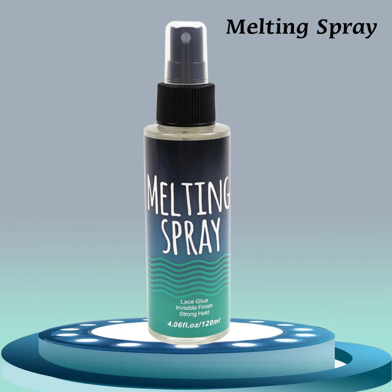 120Ml Lace Melting Spray Seamless Finish Glue Spray Wig Melting Spray & Hair Adhesive For Lace Wigs Strong Invisible Lace Glue