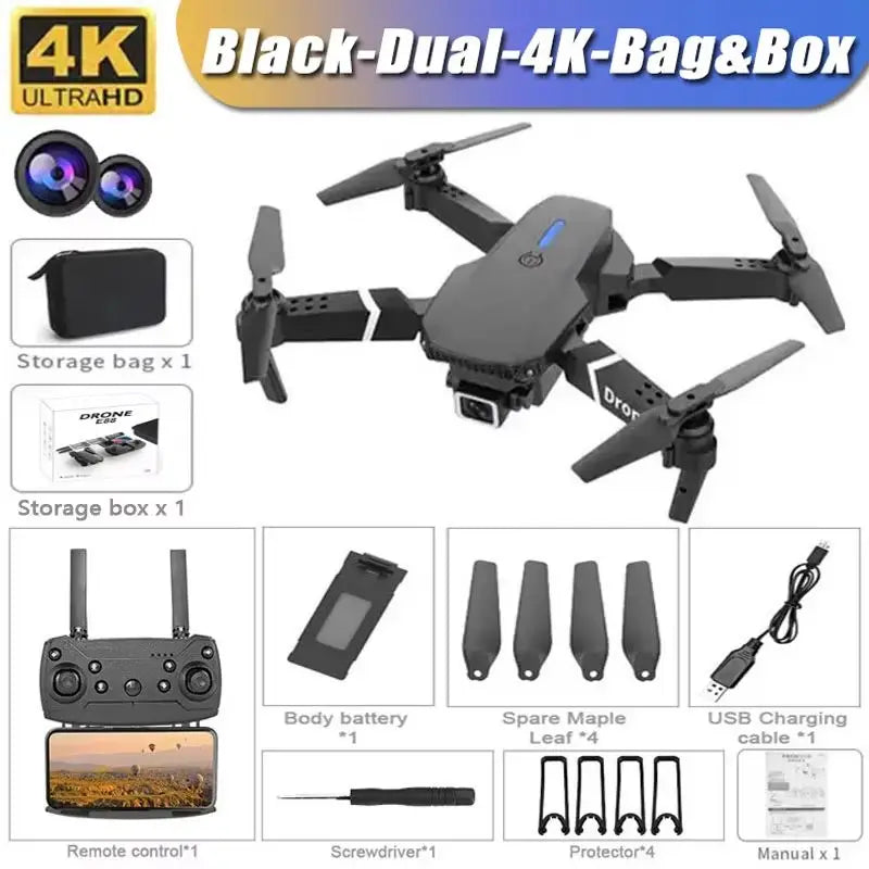 Foldable New E88 Pro RC Drone With 4K Professional 1080P Wide Angle Dual HD Camera WIFI FPV Quadcopter Height Hold