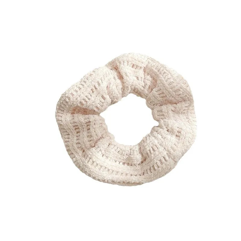 7 Pcs/Set Women Hair Scrunchies Set Plush Solid Hair Band for Girls Ponytail Holder Rubber Bands Hair Ties Hair Accessories