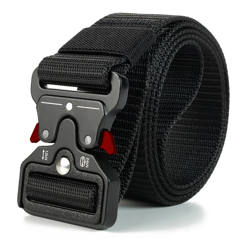 1 Piece Men's Tactical Sports Belt, Quick Release Symmetrical Buckle, Polyester Fiber, Suitable for Outdoor Training Military