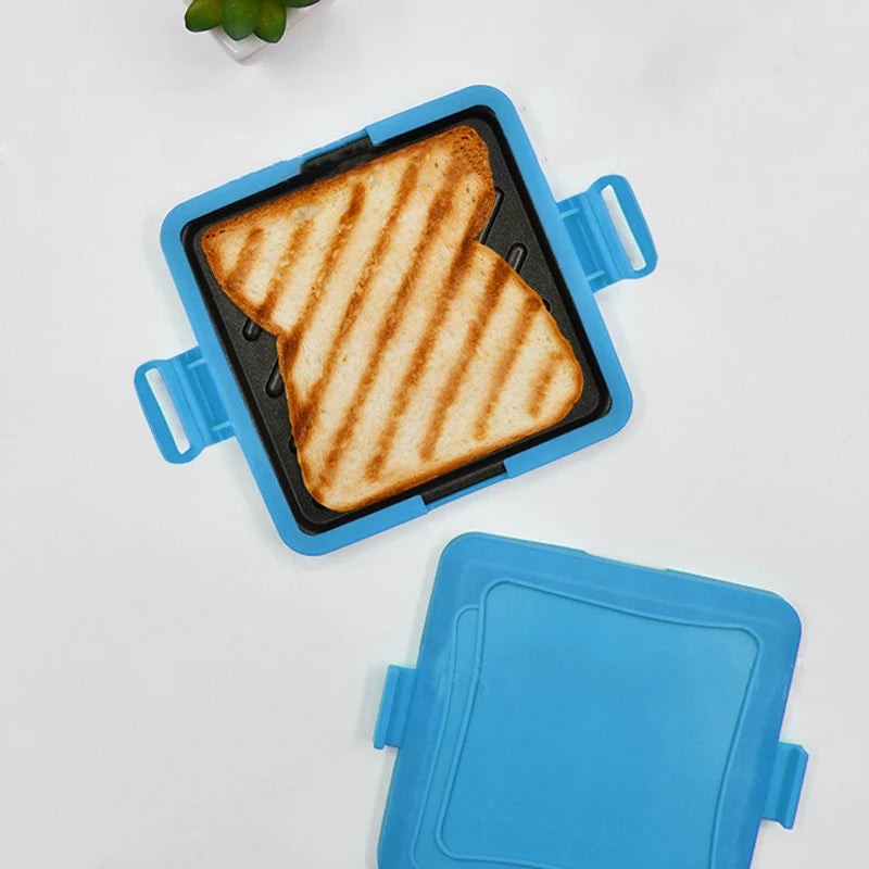 1pc Food Grade Silicone Easy-to-Use Microwave Sandwich Maker with Adjustable Silicone Straps Quick, Even Cooking for Crispy Toas - Shoppiline