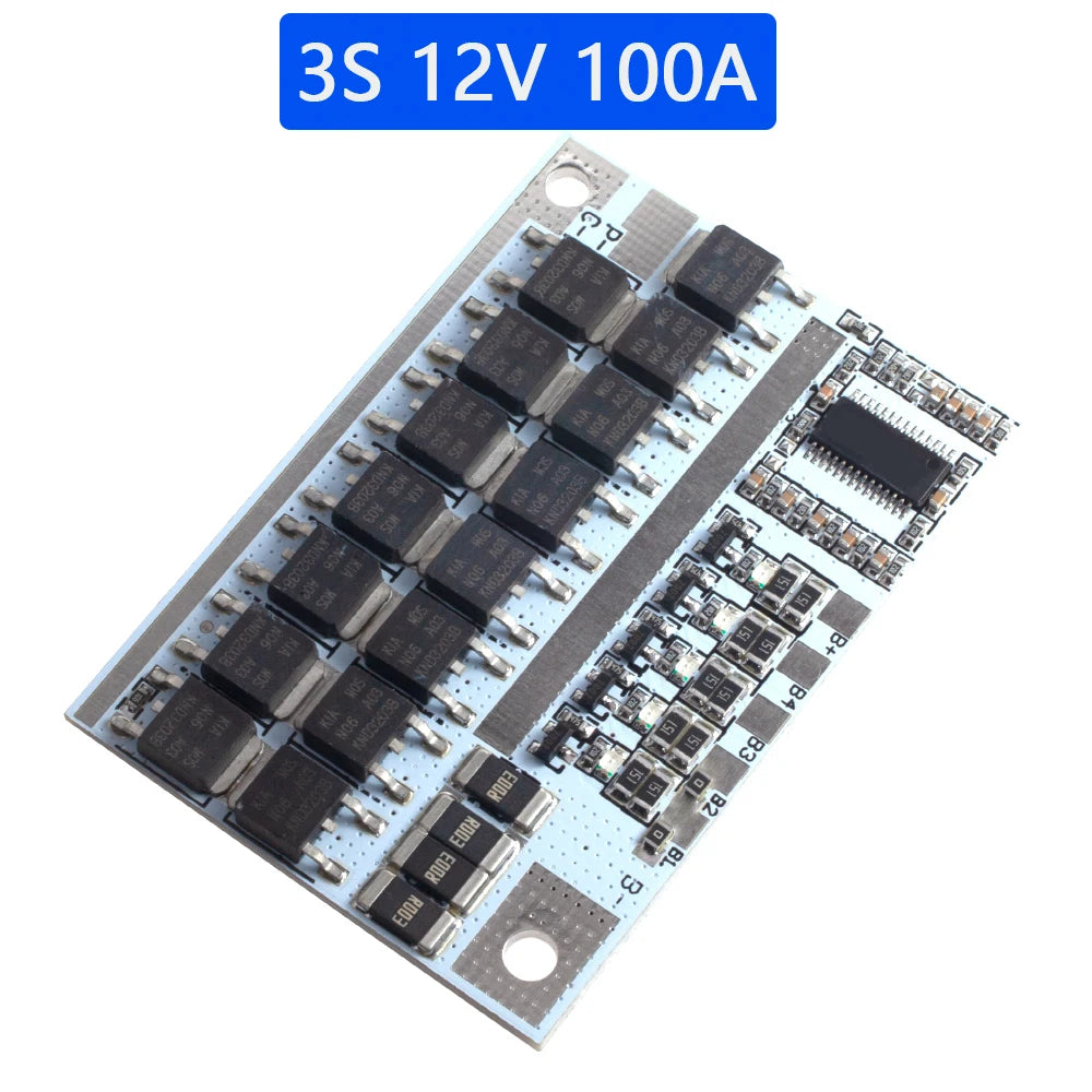 3S/4S/5S Bms 12.6V 16.8V 21V 3.7V 100A Li-ion Lmo Ternary Lithium Battery Protection Circuit Board Li-polymer Balance Charging
