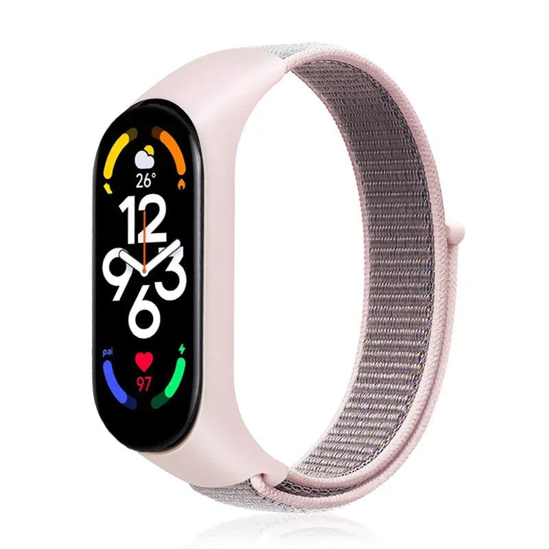 Nylonarmband für Xiaomi Mi Band 4/5/6/7 Armband Uhrenarmband Sport atmungsaktives Armband für Miband 4/5/6/7 Ersatz Correa Armband