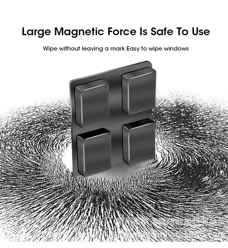 Dual Sided Magnetic Glass Cleaner High Rise Window Wiper With Automatic Drainage System For Home Office Multi Surface Cleaning