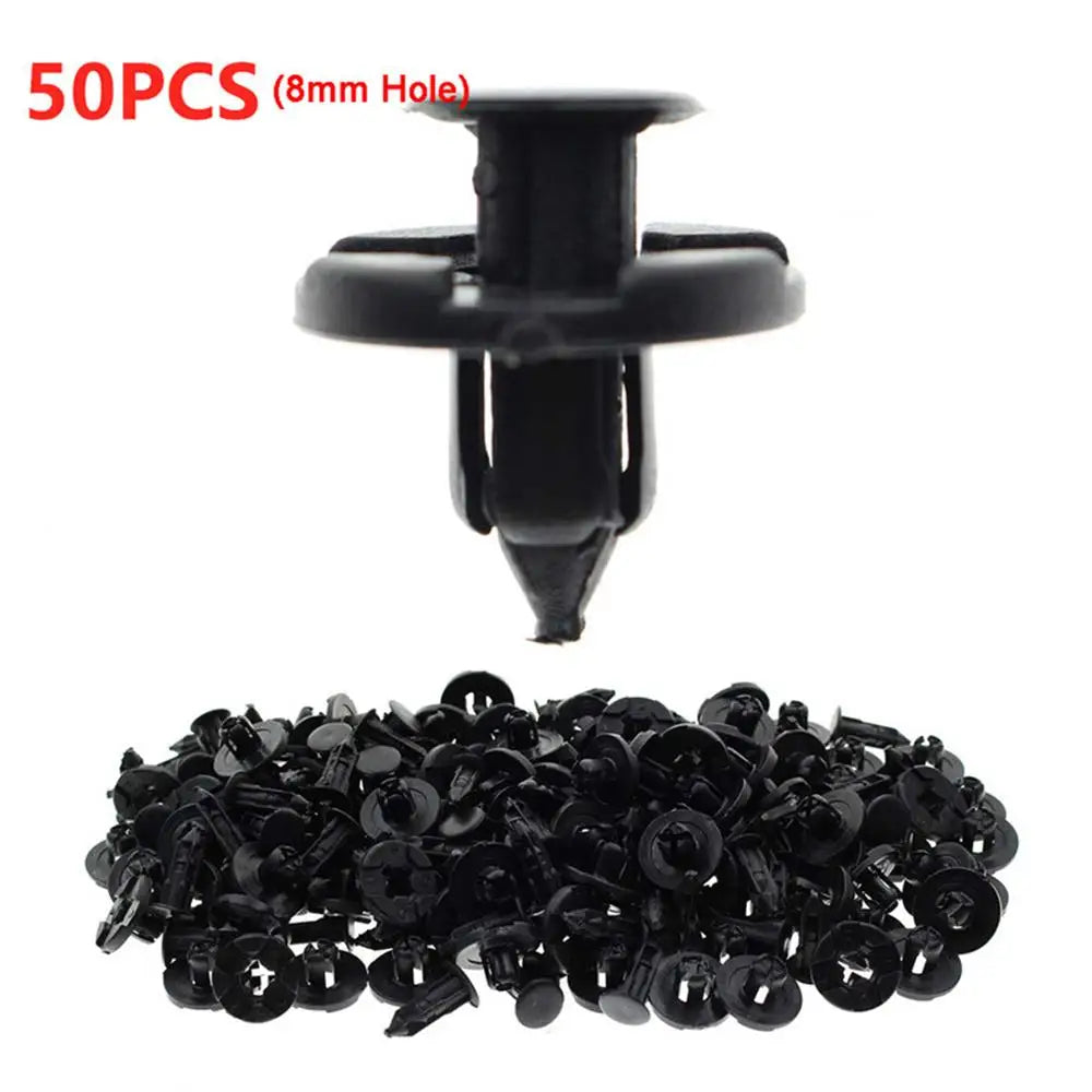 50/100/200PCS Auto Bumper Clips Fender Push 8mm Rivet Retainer Plastic Car Fastener Clip Universal Car Rivet Fasteners