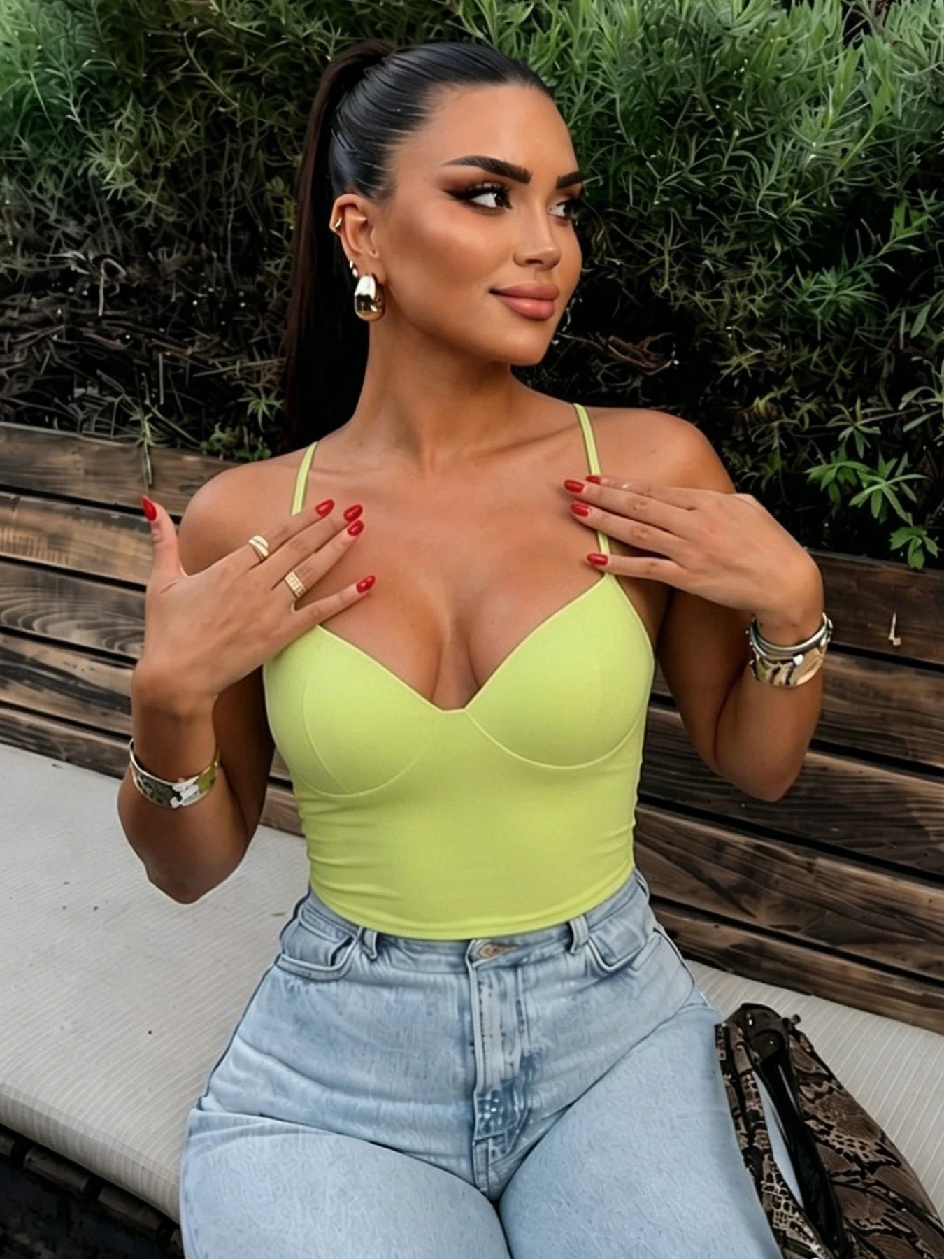 HXAO Sleeveless Crop Tops For Woman Corset Camisole Brown Top Women Bodycon Backless Sexy Tops With Straps Bustier Tank Tops