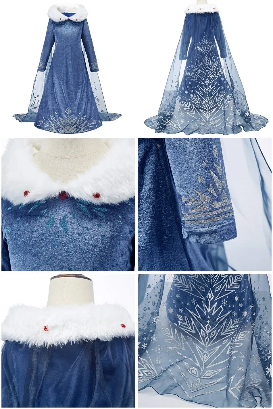 Kids Cinderella Costume Princess Dress for Girls Children Rapunzel Snow White Belle Jasmine Elsa Aurora Cosplay Carnival Dresses
