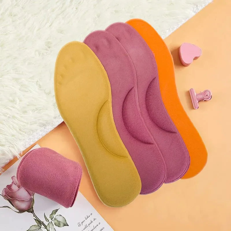 4D Massage Warme Stapel Schuhe Einlegesohlen Superweiche Latex Sportschuheinlagen für Füße Laufen Basketballschuhsohle Fußgewölbestütze Orthopädisch