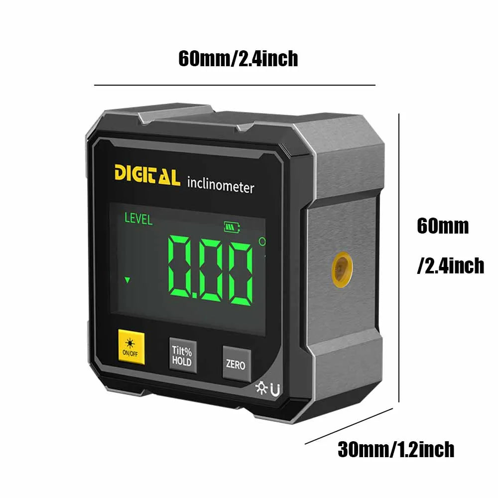 Household Double Sided Laser Inclinometer Multifunctional Four Sided Magnetic Absorption Angle Level Small Slope Measuring Tools - Shoppiline