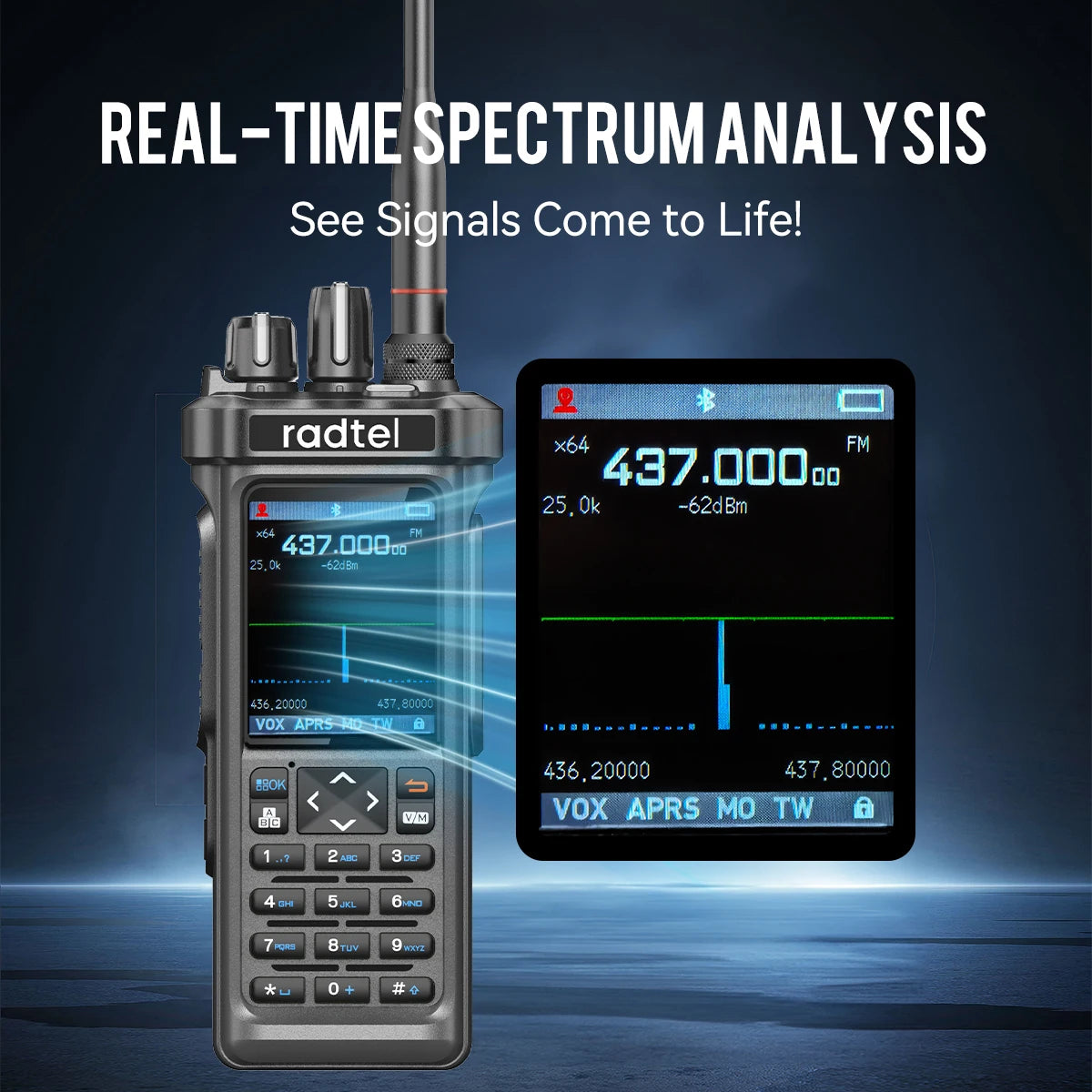Radtel RT-950 PRO Walkie Talkie AM/FM/CB/LSB/USB/CW Receiver with GPS APRS 10W Bluetooth Phone Programming Ham Radio RT-950PRO - Shoppiline