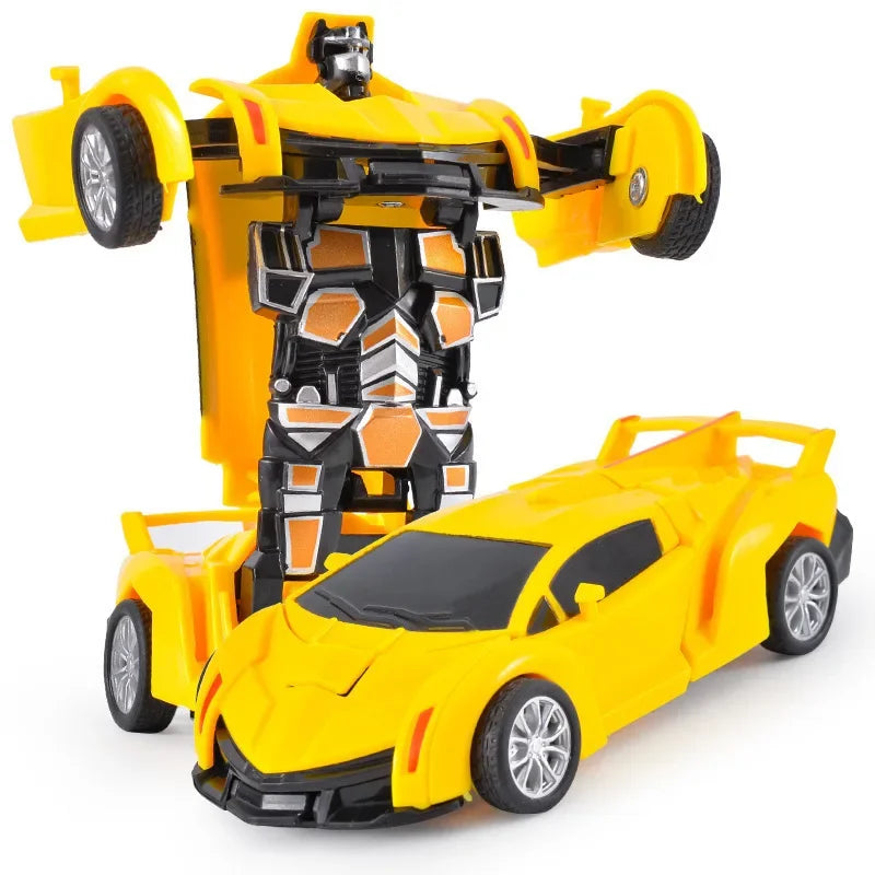 Verformbares Spielzeugauto, Trägheitsaufprall, Ein-Knopf-Verformung, Jungenpuzzle, Kollisionsverformung, Autobot-Roboter