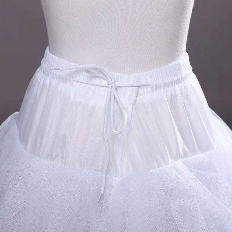 Jupon de robe de mariée 4 couches blanc sans cerceaux Crinoline Jupon de bal de mariée Jupe doublée femme Robe de soirée Jeu de rôle