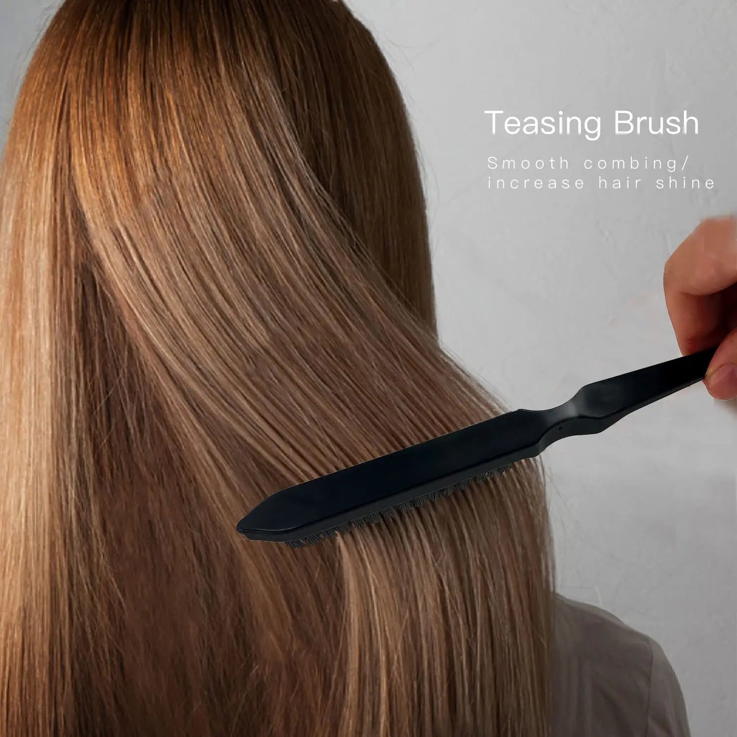 3 Pcs Styling Brush Set: Hair Brush with 3 Rows, Dual Edge Brush, and Sturdy Parting Comb for Brushing and Slicking Hair