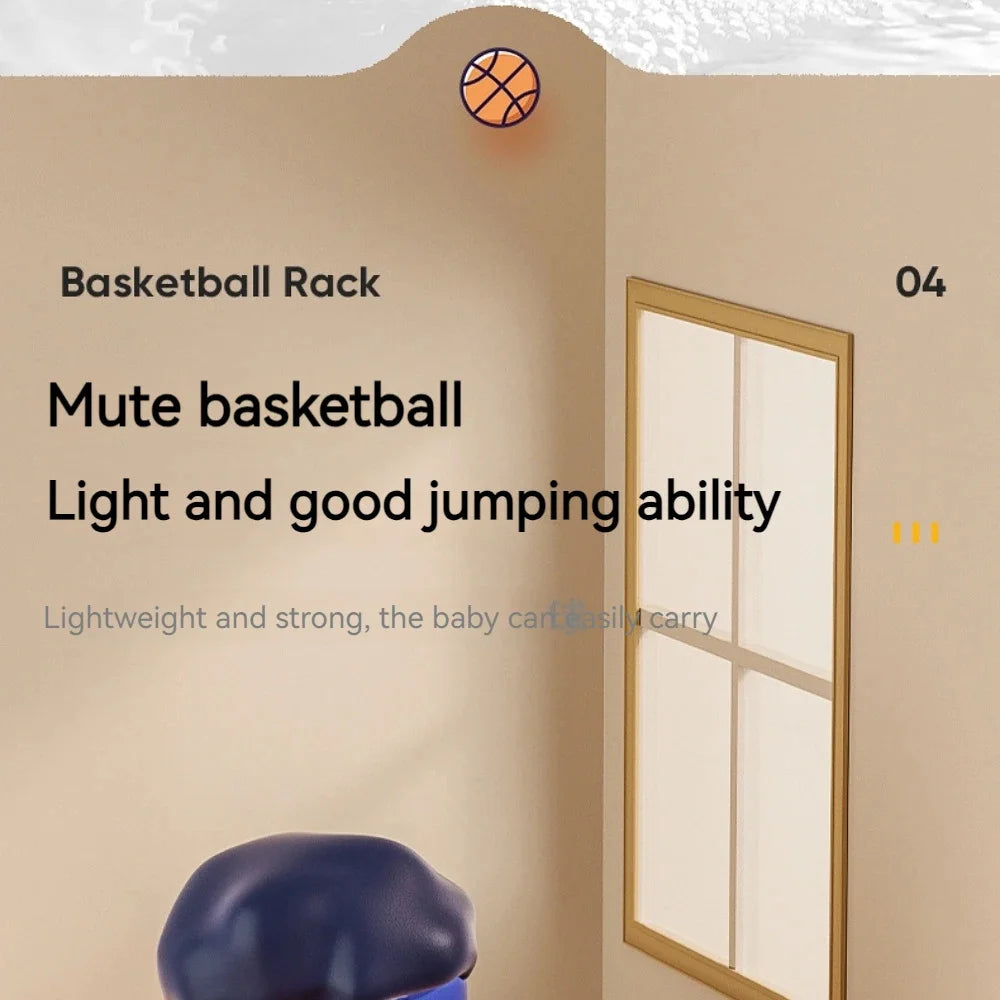 Foam Basketball Kids Silent Basketball Bouncing Mute Silent Ball Bounce Squeezable Mute Bouncing Basketball - Shoppiline