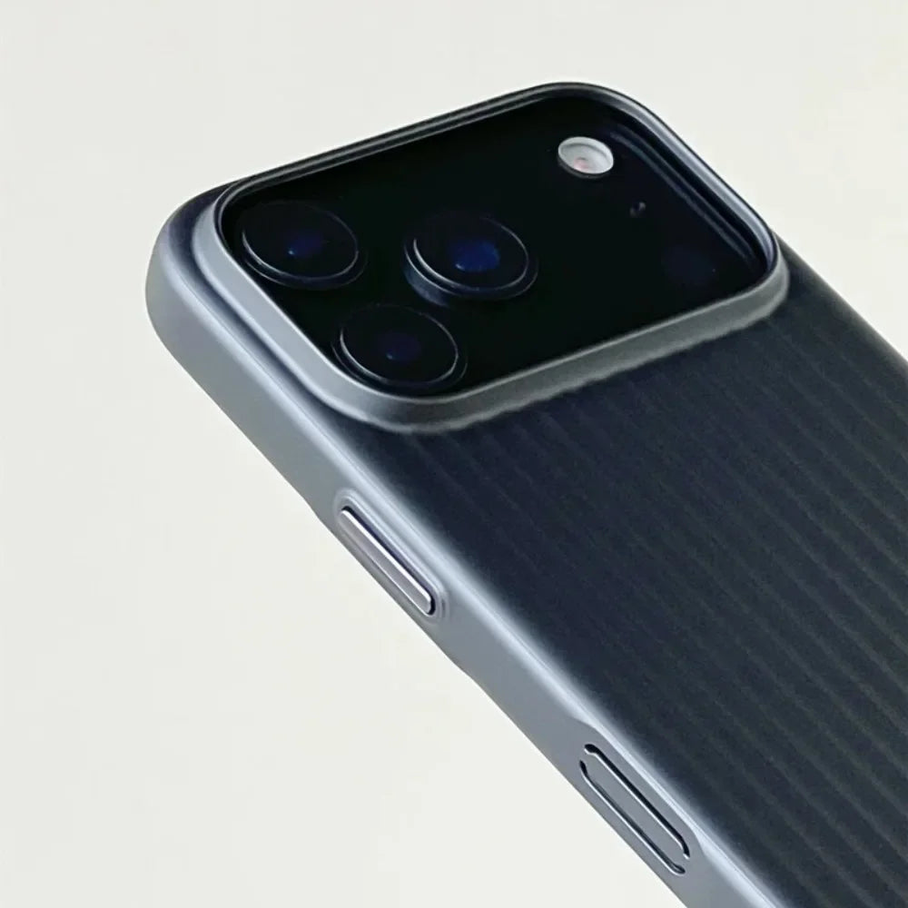 Luxury Stripes Metallic Paint Armor Case For iPhone 17 Air 16 15 14 13 Pro Max Shockproof Camera Protective Slim Matte PC Funda - Shoppiline