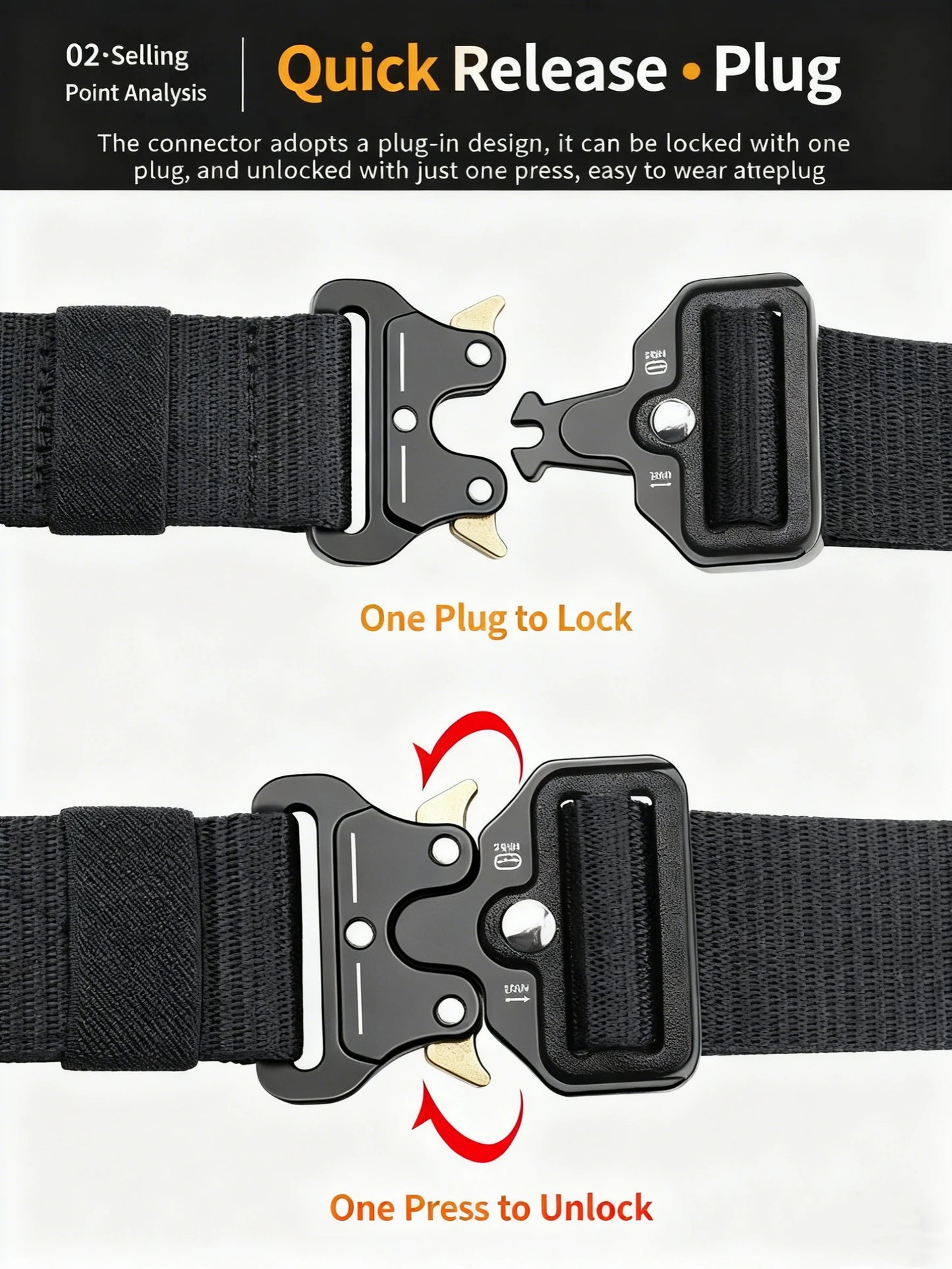 Heavy-Duty Quick Release Tactical Belt for Men And Women Lightweight Soft Nylon Webbing Ideal for Outdoor Sports And Survival